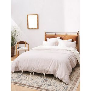 Anthropologie Amber Lewis Linen Striped Reyes Duvet King Size + Sham